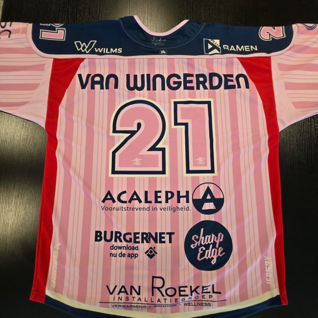 Pinktober-shirt #21 VAN WINGERDEN – achterkant