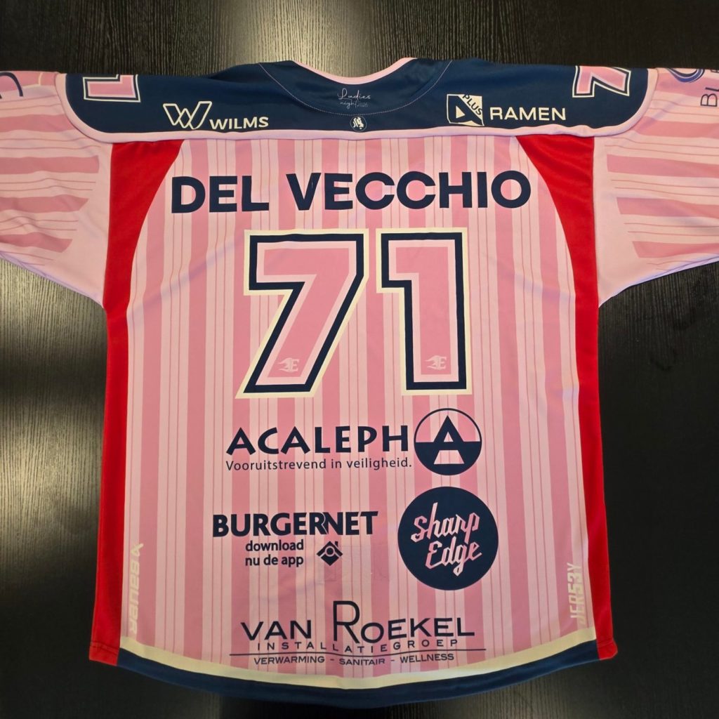Pinktober-shirt #71 DEL VECCHIO – achterkant